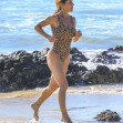 EXCLUSIVE: *NO DAILYMAIL ONLINE* Wild Thing! Elsa Pataky Hits The Byron Bay Beaches Again, This Time Wearing A Wild Animal Print Swimsuit - 5 Feb 2024