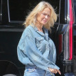 Pamela Anderson doubles the denim while visiting RE/DONE