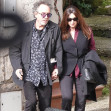 *EXCLUSIVE* WEB MUST CALL FOR PRICING  - Monica Bellucci and Tim Burton pack on the PDA as they enjoy a little fine Italian dining during their romantic trip to Calcata.*PICTURES TAKEN ON 30/03/2024*