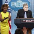 Mark Hamill joins White House Press Secretary Jean-Pierre for the daily press briefing in Washington