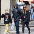 *EXCLUSIVE* Christian Bale and wife Sibi Blazic spotted during a rainy romantic stroll on Mother’s Day in NYC