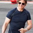 *EXCLUSIVE* Flexing his muscles, The American All Action Hero Tom Cruise gets a ticking off from Air Traffic Control at London Heliport.