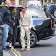 EXCLUSIVE: Brad Pitt Films Scenes For His Formula One Movie In The UK - 22 June 2024