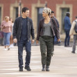 Halle Berry sports choppy blonde undercut while filming with Mark Wahlberg in Hyde Park, London