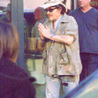 *EXCLUSIVE* Howdy! Johnny Depp toffs his hat as a sign of respect to his loyal fans who were waiting for him as he left his hotel out in London.