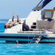 *PREMIUM-EXCLUSIVE* MUST CALL FOR PRICING BEFORE USAGE  -  The American Actor Zac Efron and the Scottish Actor and Film Producer Gerard Butler throughly enjoying their summer vacation on board their luxury boat during their sun soaked holiday in St-Tropez