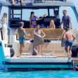 *PREMIUM-EXCLUSIVE* MUST CALL FOR PRICING BEFORE USAGE  -  The American Actor Zac Efron and the Scottish Actor and Film Producer Gerard Butler throughly enjoying their summer vacation on board their luxury boat during their sun soaked holiday in St-Tropez