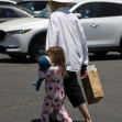 *EXCLUSIVE* Cameron Diaz keeps a low-profile in a white fedora as she shops with her daughter in Santa Barbara