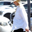 *EXCLUSIVE* Cameron Diaz keeps a low-profile in a white fedora as she shops with her daughter in Santa Barbara