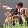 The Australian Actor Chris Hemsworth and his wife the Spanish Model and Actress Elsa Pataky take a romantic walk after a training session at the gym in Madrid, Spain.