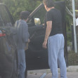 *EXCLUSIVE* Shannen Doherty and Chris Cortazzo share a sweet moment leaving Kristy's Malibu *Web Must Call for pricing*