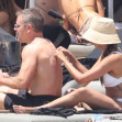 *PREMIUM-EXCLUSIVE* MUST CALL FOR PRICING BEFORE USAGE  - It's family fun in the sun for the American Actor Matt Damon with his wife Luciana Barroso during a day out on the beach during their Greek holiday with the Hemsworths out in Mykonos.*PICTURES TAK