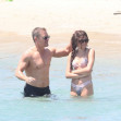 *PREMIUM-EXCLUSIVE* MUST CALL FOR PRICING BEFORE USAGE  - It's family fun in the sun for the American Actor Matt Damon with his wife Luciana Barroso during a day out on the beach during their Greek holiday with the Hemsworths out in Mykonos.*PICTURES TAK