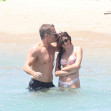 *PREMIUM-EXCLUSIVE* MUST CALL FOR PRICING BEFORE USAGE  - It's family fun in the sun for the American Actor Matt Damon with his wife Luciana Barroso during a day out on the beach during their Greek holiday with the Hemsworths out in Mykonos.*PICTURES TAK