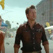 Twisters USA. Daisy Edgar-Jones and Glen Powell in the fim Twisters ((C) Warner Bros) a 2024 American disaster film dire