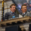 Robert Downey, Jr. And Jeremy Renner Join Marvel Entertainment Executives Ring The NYSE Opening Bell In Celebration Of "Marvel's Avengers: Age Of Ultron"