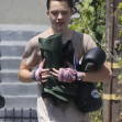 *EXCLUSIVE* Fight Club! Knox Leon Jolie-Pitt arrives with boxing gloves to gym in Los Angeles