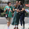 *EXCLUSIVE* Jennifer Garner steps out for a family walk with her kids Violet and Fin Affleck