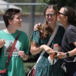 *EXCLUSIVE* Jennifer Garner steps out for a family walk with her kids Violet and Fin Affleck