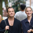 *EXCLUSIVE* Jude Law and Phillipa Coan hold hands during a romantic stroll in New York