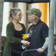 EXCLUSIVE: Cameron Diaz and husband Benji Madden share a sweet kiss as they leave a restaurant in Montecito Ca