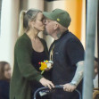 EXCLUSIVE: Cameron Diaz and husband Benji Madden share a sweet kiss as they leave a restaurant in Montecito Ca