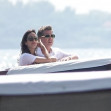 *EXCLUSIVE* Hollywood star Brad Pitt and his new girlfriend Ines de Ramon arriving by taxiboat to the 81st Venice International Film Festival