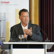 Arnold Schwarzenegger receives an honorary degree from the Hertie School