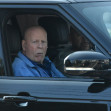 EXCLUSIVE: Bruce Willis is seen while being driven through the streets of Brentwood, Ca