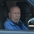 EXCLUSIVE: Bruce Willis is seen while being driven through the streets of Brentwood, Ca