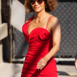 Halle Berry arrives to promote "Never Let Go" at Jimmy Kimmel Live!