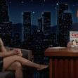 Jennifer Aniston dispels the wildest rumours ever written about her – before bringing out her cute dog Clydeo to help promote her new children’s book on Jimmy Kimmel Live!