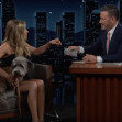 Jennifer Aniston dispels the wildest rumours ever written about her – before bringing out her cute dog Clydeo to help promote her new children’s book on Jimmy Kimmel Live!
