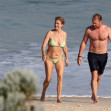 *PREMIUM-EXCLUSIVE* Kate Walsh hits the beach in a green bikini with husband Andrew Nixon