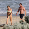 *PREMIUM-EXCLUSIVE* Kate Walsh hits the beach in a green bikini with husband Andrew Nixon