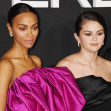 Zoe Saldana și Selena Gomez la premiera filmului „Emilia Perez”/ Profimedia