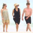 *PREMIUM-EXCLUSIVE* 'The Crowns' Gillian Anderson Looks Amazing As She Shows Off Her Bikini Body in Tulum With Her Family **WEB EMBARGO UNTIL October 27th, 2024 @7pm ET**