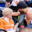 2024 Irish Life Dublin Marathon, Dublin 27/10/2024 Colin Farrell and Emma Fogarty after the race Colin Farrell and Emma