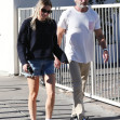 David Duchovny and Monique Pendleberry walking on Santa Monica