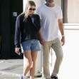 David Duchovny and Monique Pendleberry walking on Santa Monica