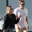 David Duchovny and Monique Pendleberry walking on Santa Monica