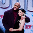 Berlin, Germany. 03rd Nov, 2024. Dwayne Johnson, actor, and Lucy Liu, actress, come to the UCI Luxe cinema for the world premiere of the film "Red One - Christmas Alert". Credit: Christoph Soeder/dpa/Alamy Live News