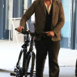 *EXCLUSIVE* Gerard Butler goes on a bike ride after having dinner with friends in NYC