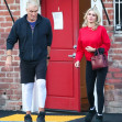 *EXCLUSIVE* Dolph Lundgren and wife Emma Krokdal seen in Beverly Hills after he is declared Cancer Free