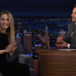 Angelina Jolie reveals she’s broken her toe as she appears on The Tonight Show barefoot