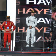 Brad Pitt and cast seen filming scenes for his latest film "F1" x at Yas Marina Circuit on December 8, 2024 in Abu Dhabi, United Arab Emirates.