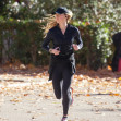 American actress Amber Heard is all smiles while out jogging in Madrid after announcing she is expecting her second child