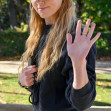 American actress Amber Heard is all smiles while out jogging in Madrid after announcing she is expecting her second child