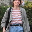 *EXCLUSIVE* Milla Jovovich takes Ever and Osian out for dinner at Mel's Drive-in