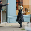 Angelina Jolie seen on set filming 'Stitches' in Paris